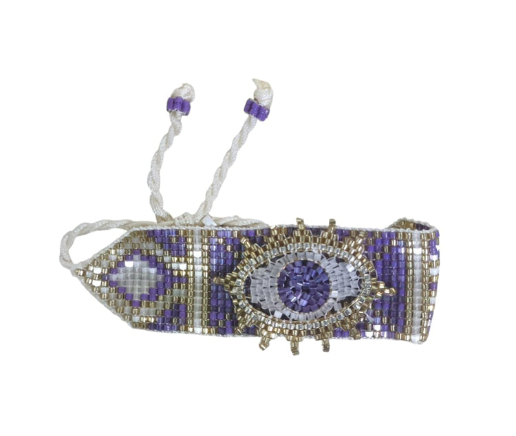Pulsera Chaquira con diseño Ojo