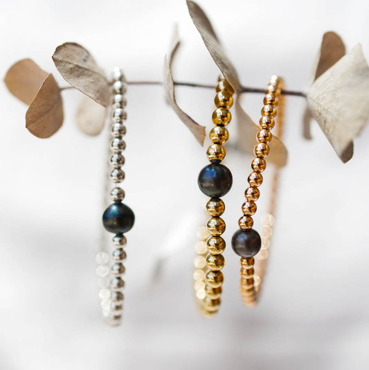 Pulsera de bolita con perla