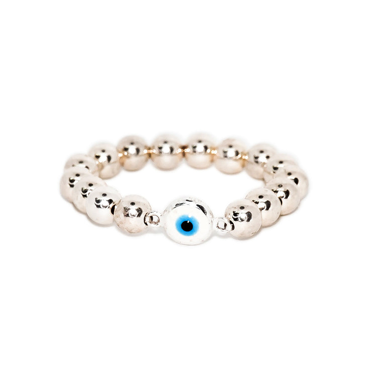 Anillo de bolitas con ojito