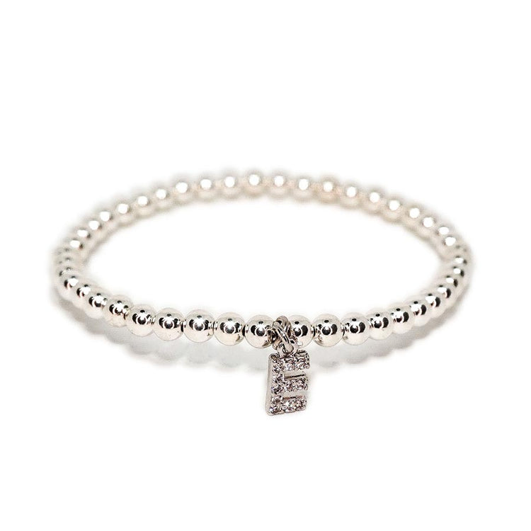 Pulsera de bolitas con inicial
