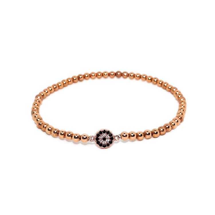 Pulsera de bolitas dije black 4mm