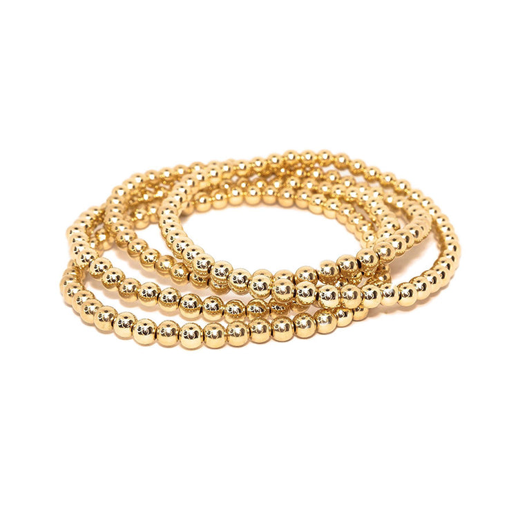 Set de 4 pulseras de 4mm