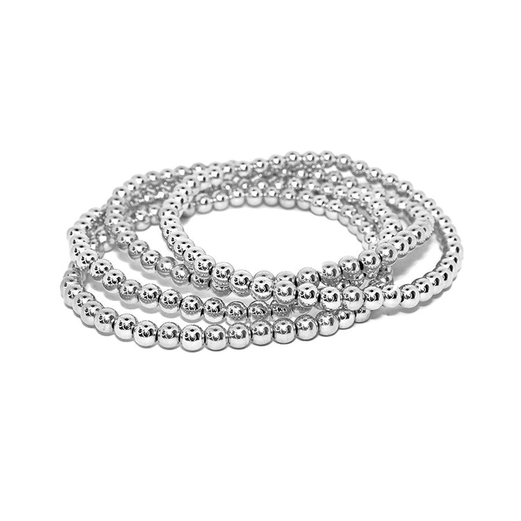 Set de 4 pulseras de 4mm