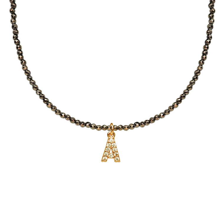 Collar Inicial con Zirconía A - L