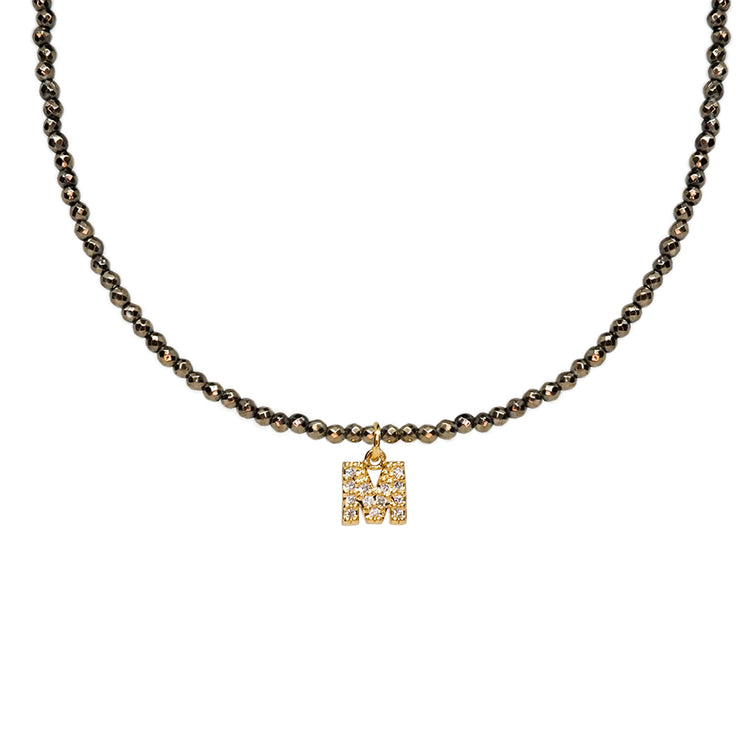 Collar Inicial con Zirconía M - Z
