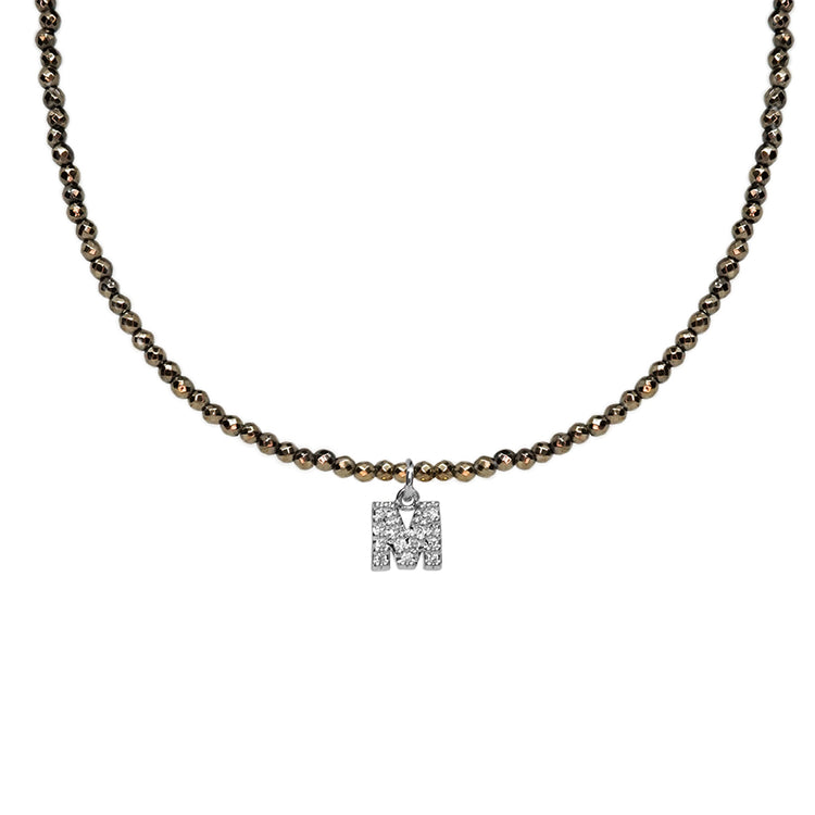 Collar Inicial con Zirconía M - Z