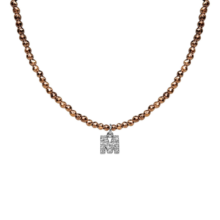 Collar Inicial con Zirconía M - Z