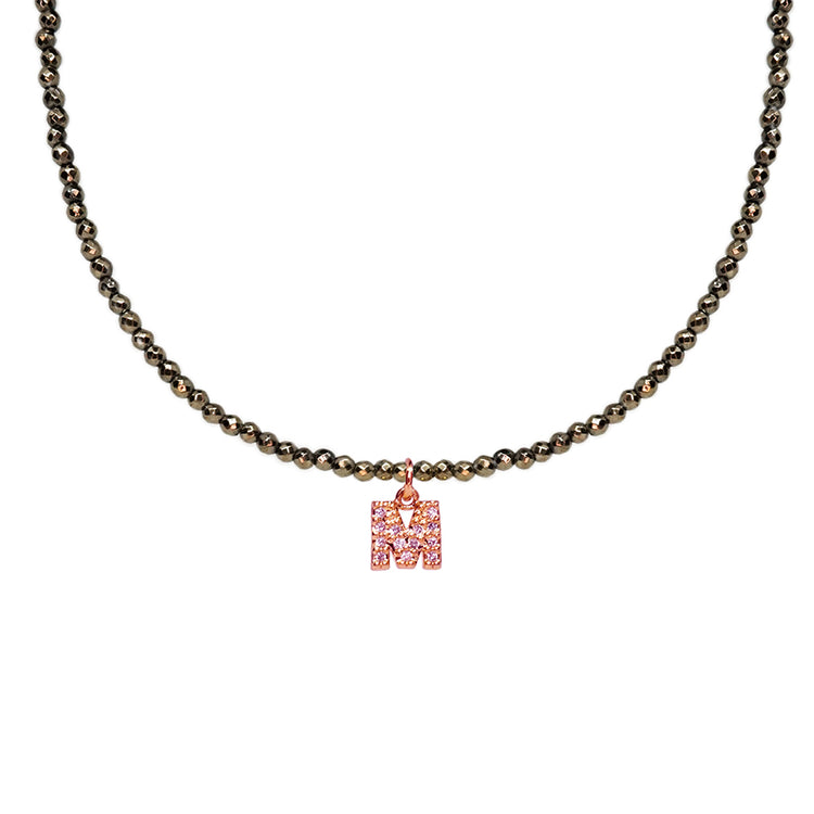 Collar Inicial con Zirconía M - Z