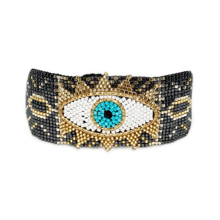 Pulsera Chaquira con diseño Ojo
