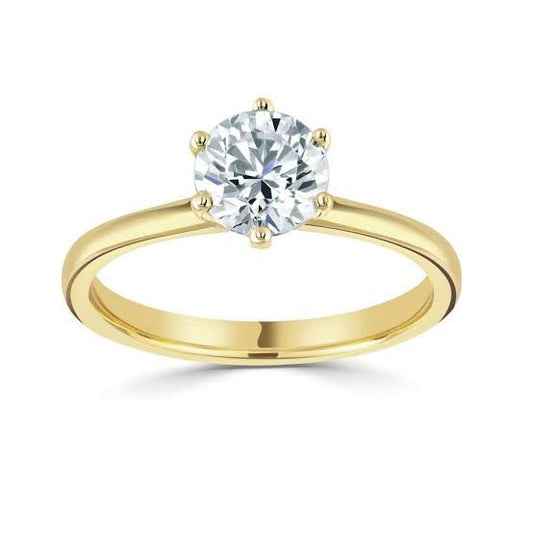 Anillo Solitario Oro Amarillo 14 K 1.00 ct