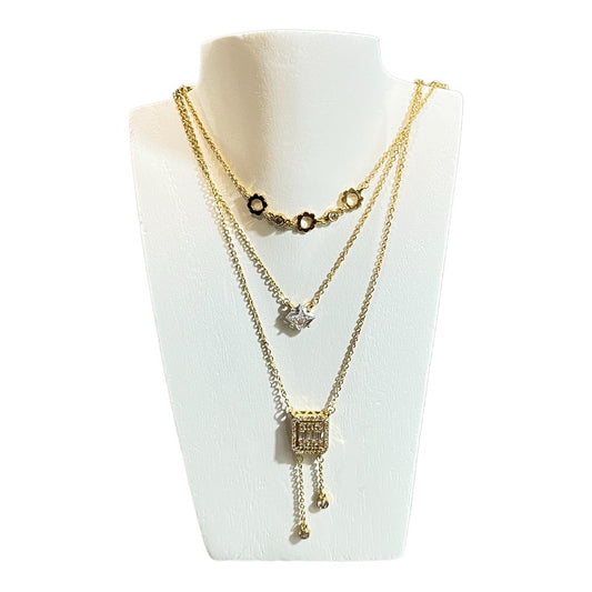 Collar de acero inoxidable triple